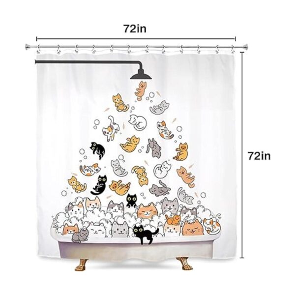 SVBright Linda cortina de ducha de gato para niños de 72