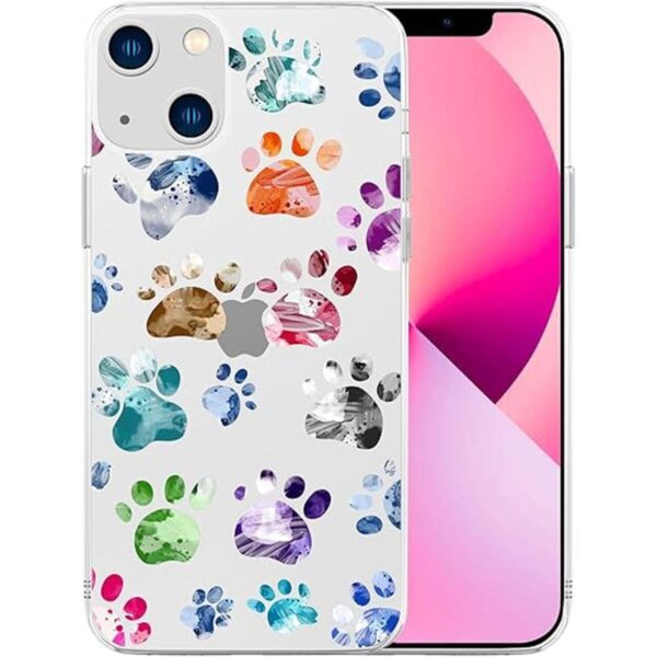 ENDIY Dogs Paws Funda transparente con diseño compatible_1