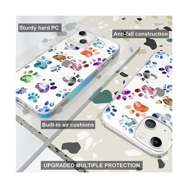 ENDIY Dogs Paws Funda transparente con diseño compatible_2