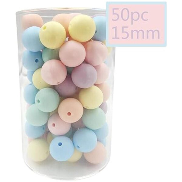 Cuentas de silicona de color caramelo de 0.591 in 50_2