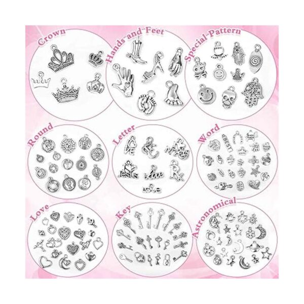 400 dijes de plata para hacer joyas y hacer pulseras al