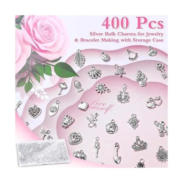 400 dijes de plata para hacer joyas y hacer pulseras al