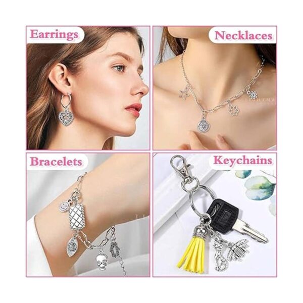 400 dijes de plata para hacer joyas y hacer pulseras al