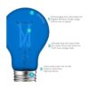 Luxrite Bombilla LED azul Edison A19 4.5 W equivalente a_4