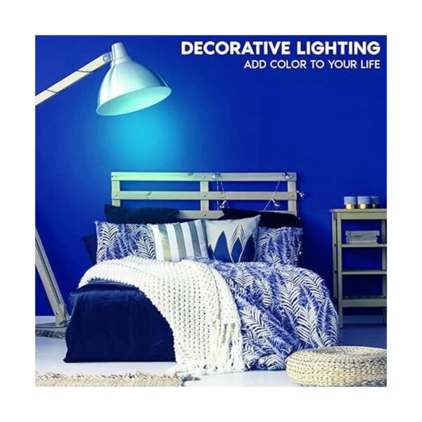 Luxrite Bombilla LED azul Edison A19 4.5 W equivalente a_2