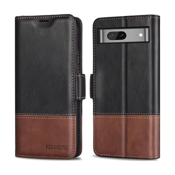 KEZiHOME Funda para Google Pixel 7 piel auténtica_1