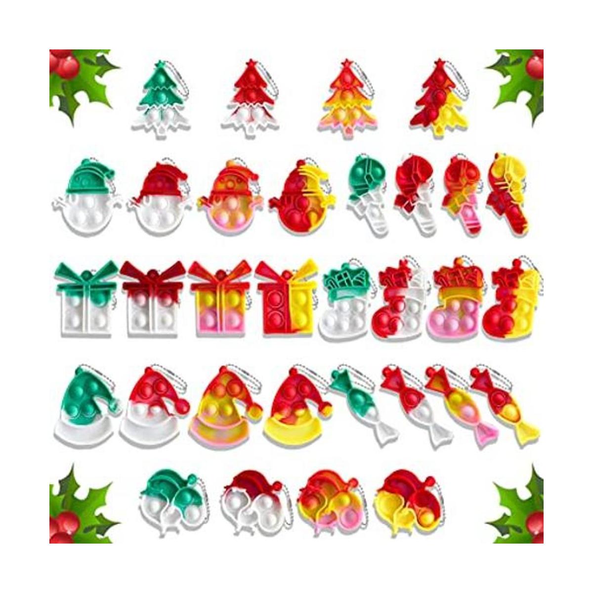 32 juguetes para ansiedad de Navidad mini juguete de