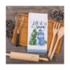 Seliem Winter Let it Snow Snowman Juego de 2 toallas de