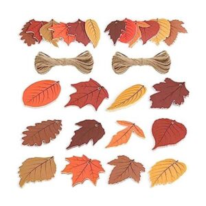 120 etiquetas de regalo de arce de hojas de otoño con_1