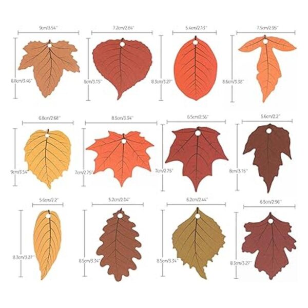 120 etiquetas de regalo de arce de hojas de otoño con_2