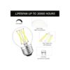 Bombilla LED E26 regulable G16.5 E26 vintage Edison de 4 W_3