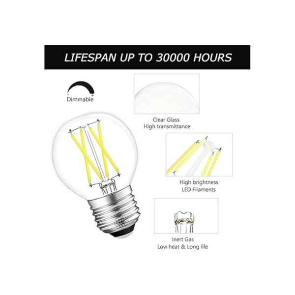Bombilla LED E26 regulable G16.5 E26 vintage Edison de 4 W_3