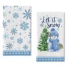 Seliem Winter Let it Snow Snowman Juego de 2 toallas de