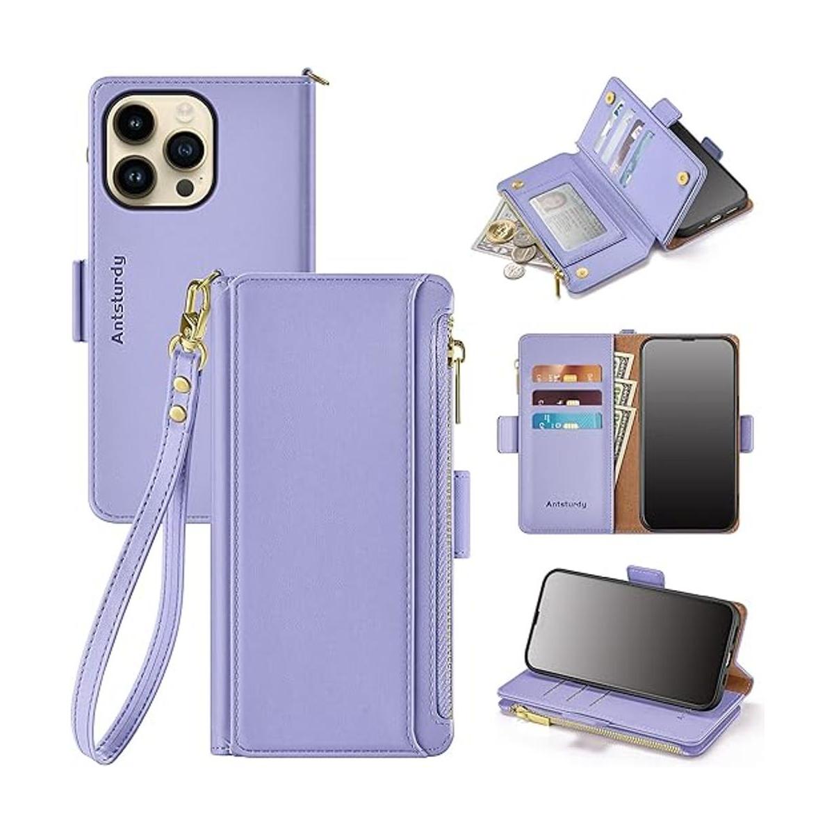 Antsturdy Funda tipo cartera para iPhone 14 Pro Max 5G
