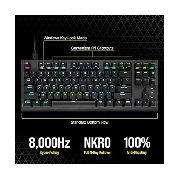 Corsair K60 PRO TKL Teclado para juegos ópticomecánico OPX_3