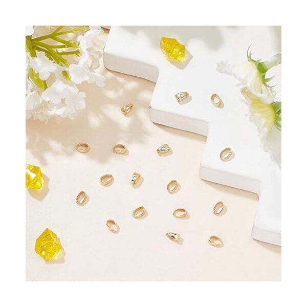 Beebeecraft 100 piezas de cierre de collar chapado en oro