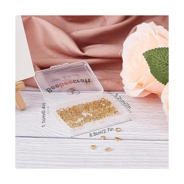 Beebeecraft 100 piezas de cierre de collar chapado en oro
