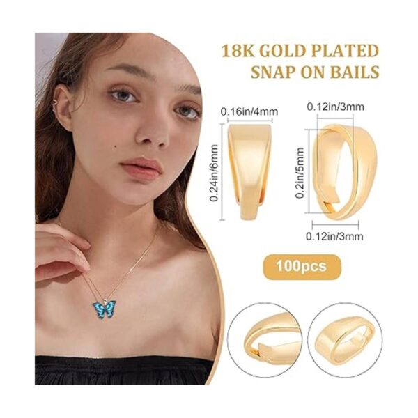 Beebeecraft 100 piezas de cierre de collar chapado en oro