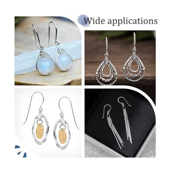 Beebeecraft 10 pares de ganchos de plata de ley 925 con