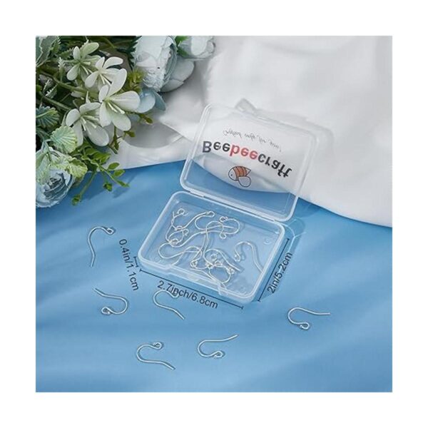 Beebeecraft 10 pares de ganchos de plata de ley 925 con