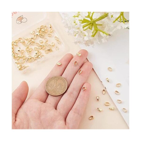 Beebeecraft 100 piezas de cierre de collar chapado en oro