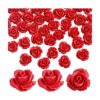50 cuentas de rosa roja talladas en cinabrio de 0.394 in