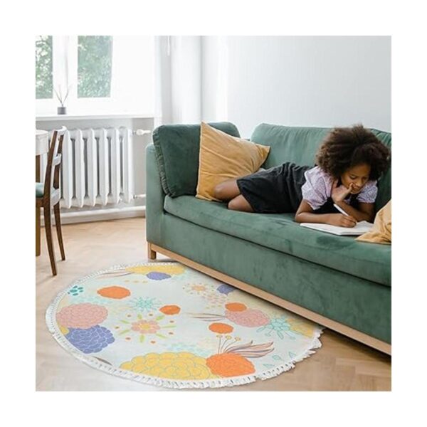 NECHEGI 4ft 3ft 2ft Round Rug for Bedroom Soft Area Rug