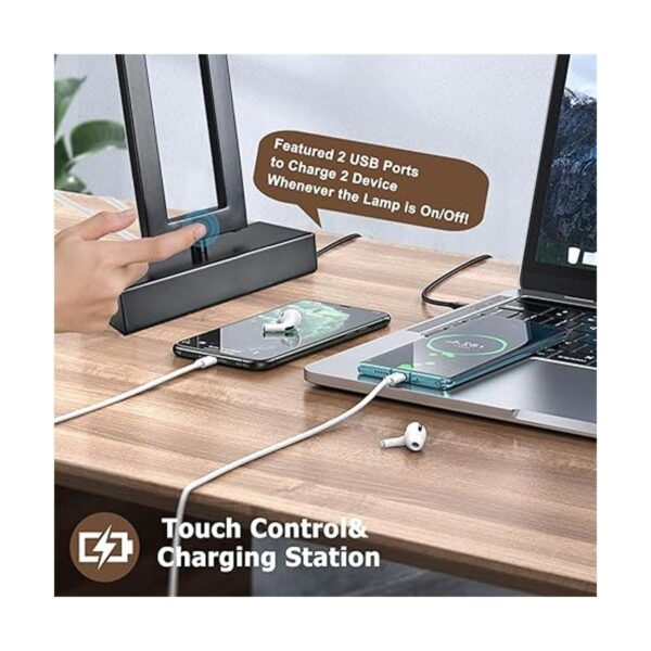 Juego de 2 lámparas de mesa de control táctil con dos_4