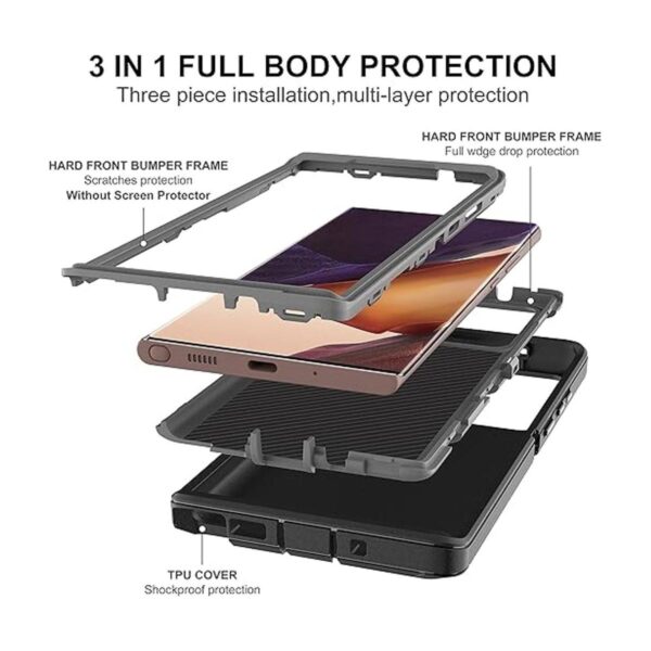 HONGAMY Funda para Galaxy Note 20 Ultra con protector de_4