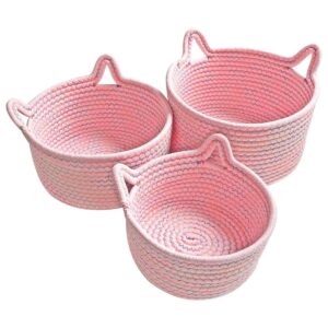 Canastas tejidas pequeñas Mini cubos de almacenamiento_1