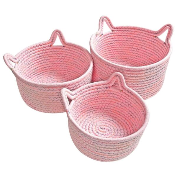 Canastas tejidas pequeñas Mini cubos de almacenamiento_1