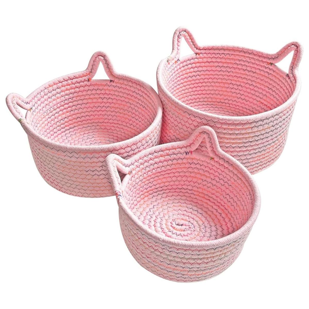 Canastas tejidas pequeñas Mini cubos de almacenamiento