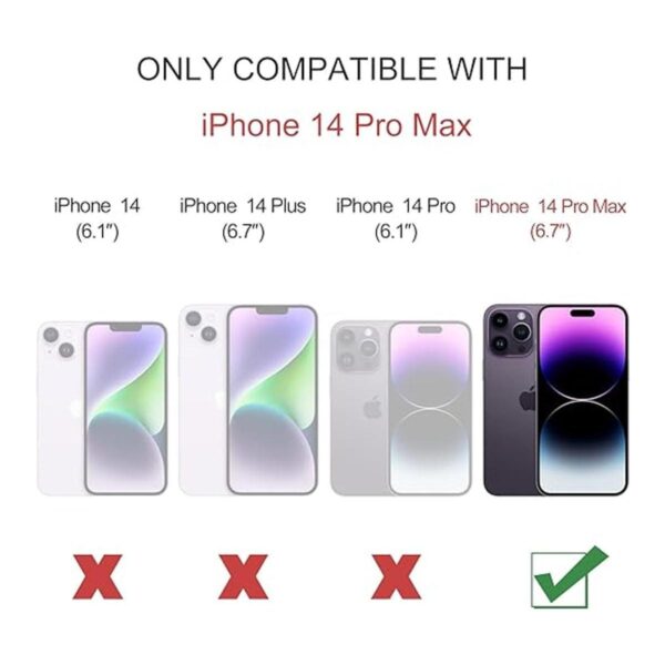 Defencase Funda tipo cartera para iPhone 14 Pro Max para_3