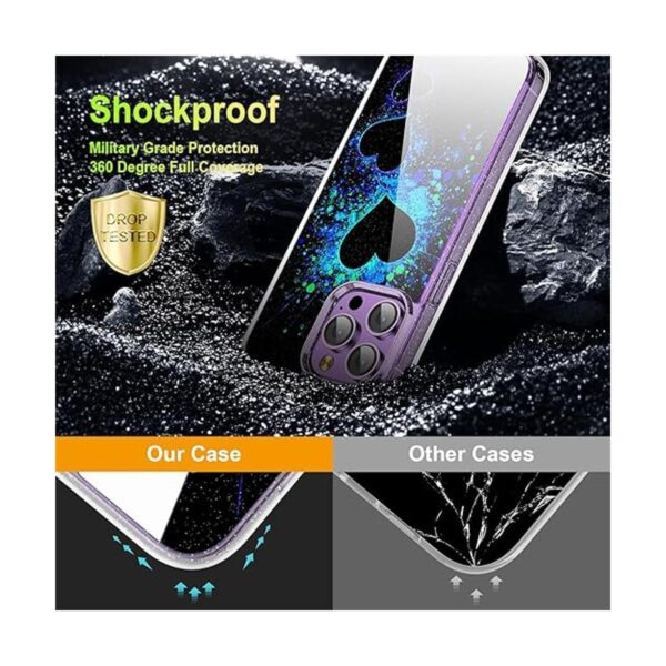 Funda con diseño de corazón de amor para iPhone 14 Pro_2