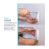 Power Gear Placa de pared sin tornillos de un solo