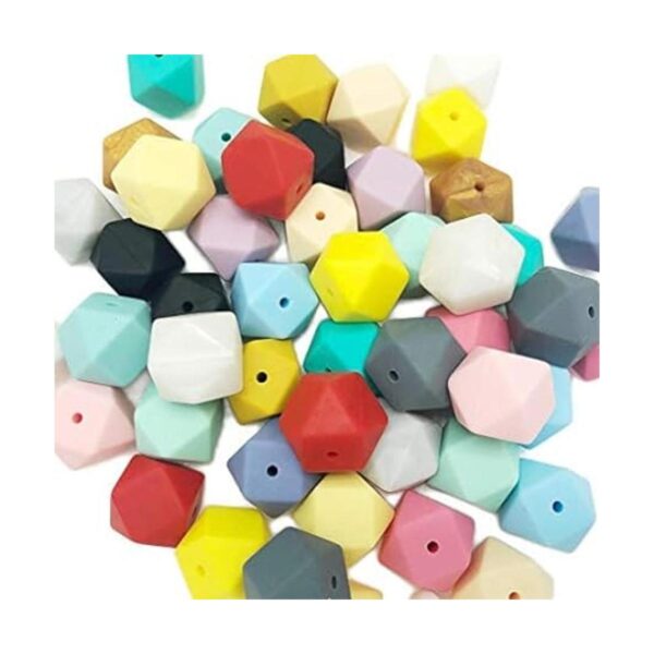 Cuentas hexagonales de silicona cuentas de silicona de_4