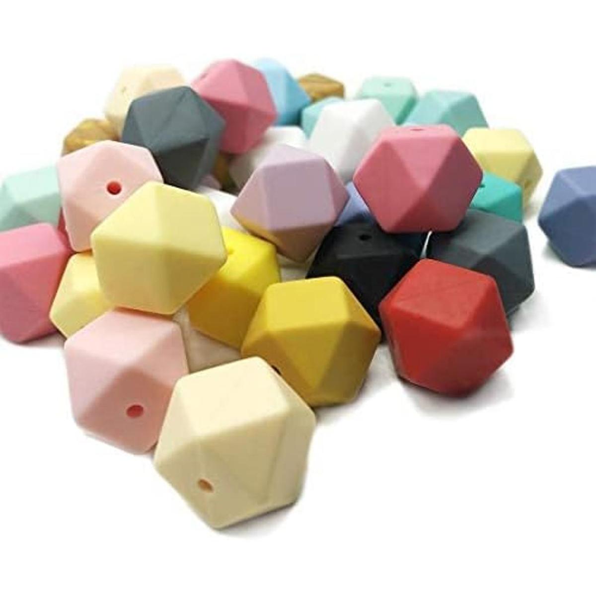Cuentas hexagonales de silicona cuentas de silicona de