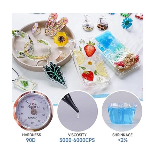 LETS RESIN Resina UV 7.05 oz de alta viscosidad kit de_4