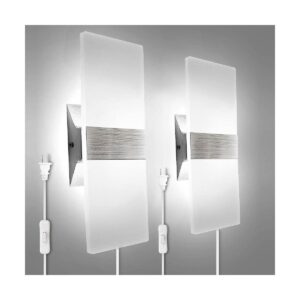 KICAAO Juego de dos apliques de pared moderno aplique de_1