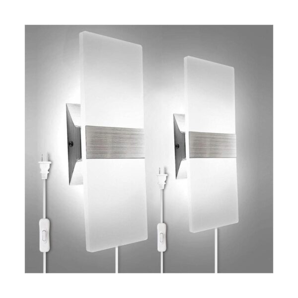 KICAAO Juego de dos apliques de pared moderno aplique de_1