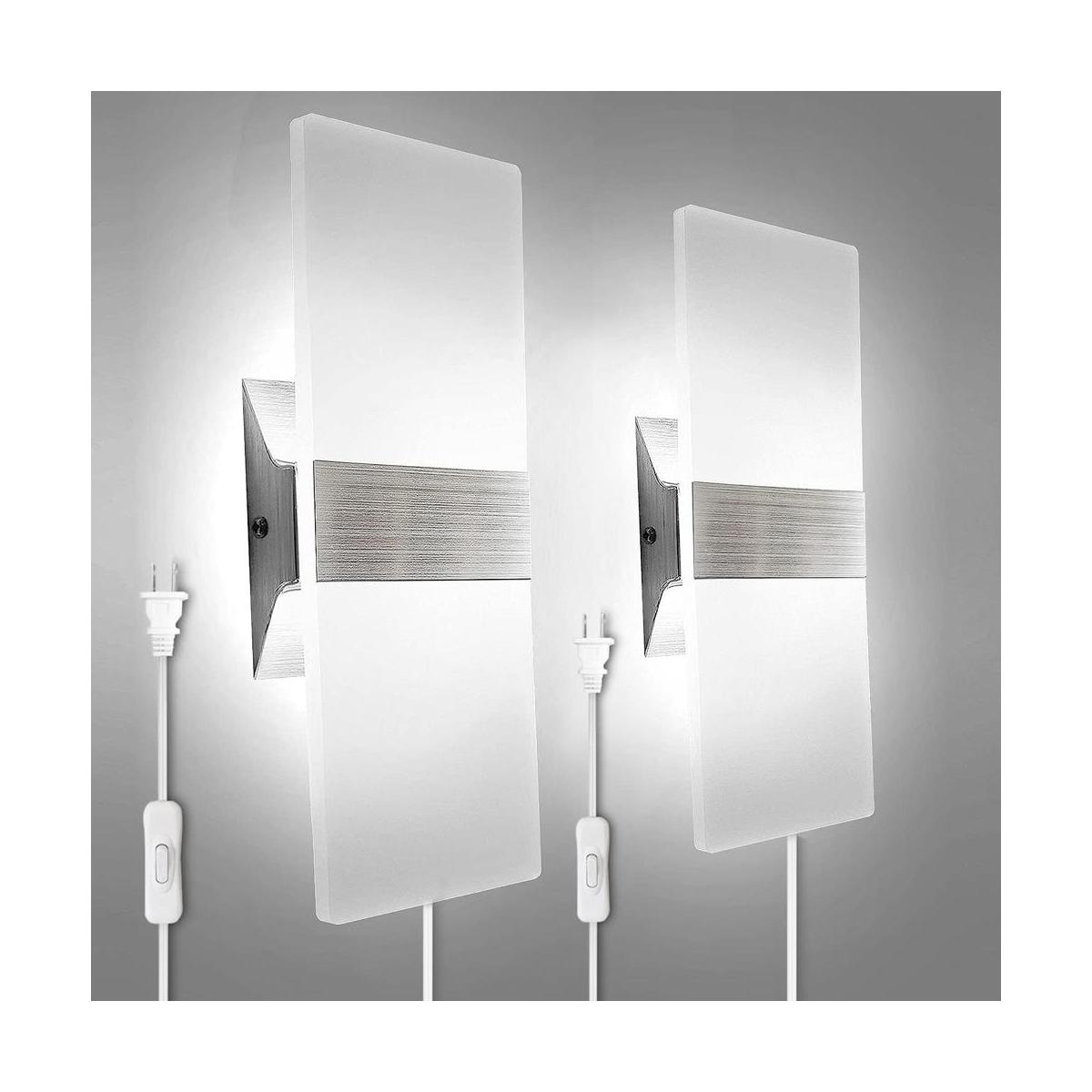 KICAAO Juego de dos apliques de pared moderno aplique de