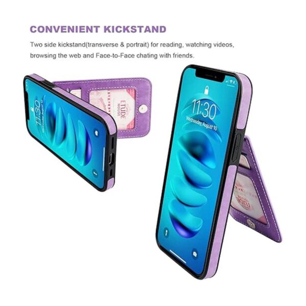 Vaburs Funda tipo cartera para iPhone 14 Pro funda con_5