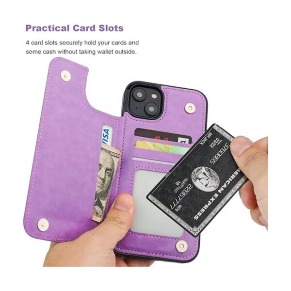 Vaburs Funda compatible con iPhone 14 Plus con tarjetero_5