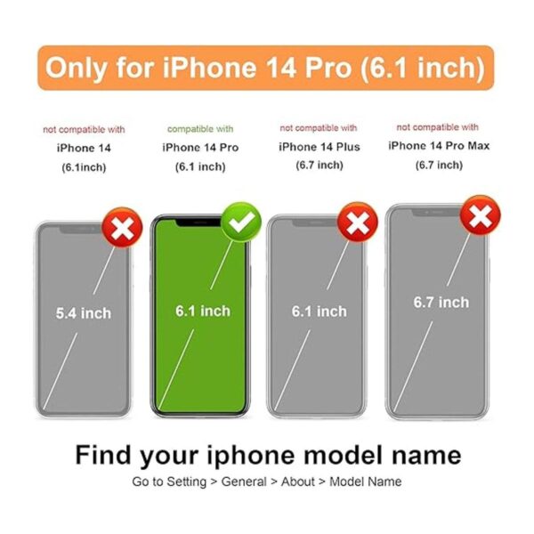 Vaburs Funda tipo cartera para iPhone 14 Pro funda con_2