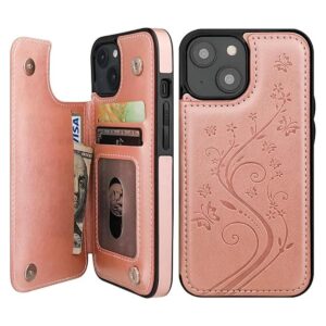 Vaburs Funda compatible con iPhone 14 con tarjetero y_1