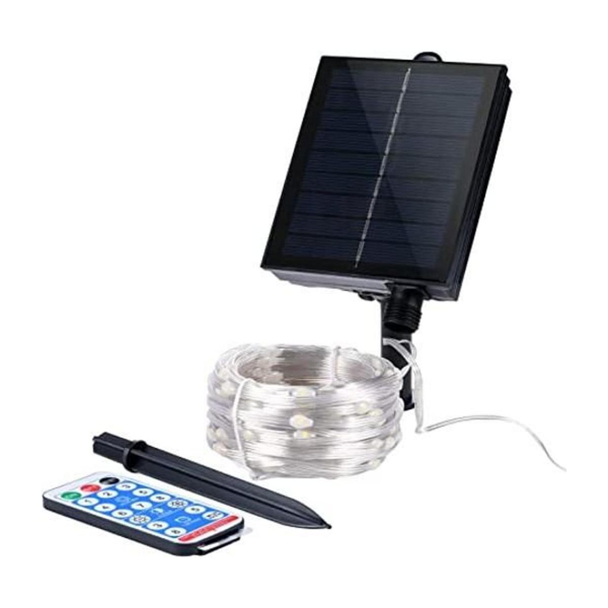 Pfonvee Cadena de luces solares para exteriores 66 pies