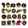 28 parches bordados de felpilla para niña negra parches