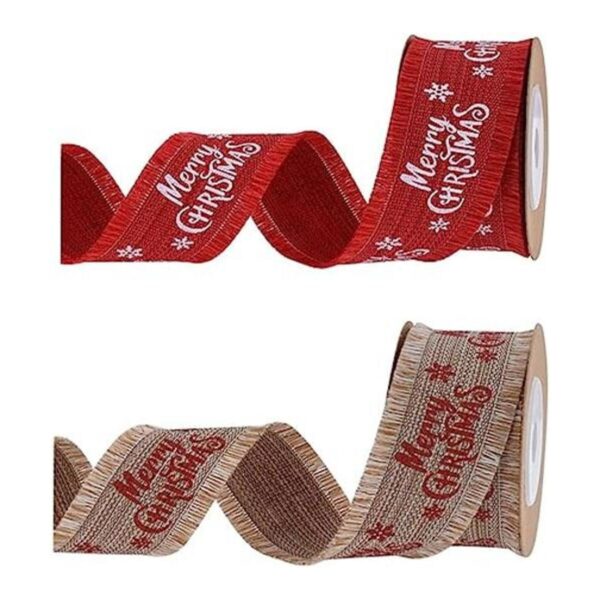 2 rollos de 1 pulgada de rebabas vintage de algodón y_1