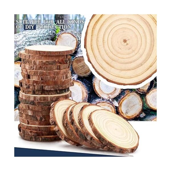 FSWCCK 24 piezas de rebanadas de madera a granel 44.7