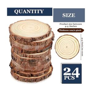 FSWCCK 24 piezas de rebanadas de madera a granel 44.7